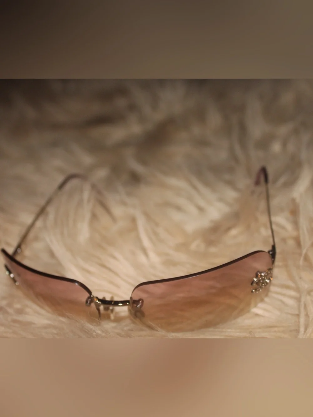 Chanel Rimless Gradient Purple Women's Sunglasses